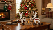 Load image into Gallery viewer, 12inch tall acacia wood reindeers