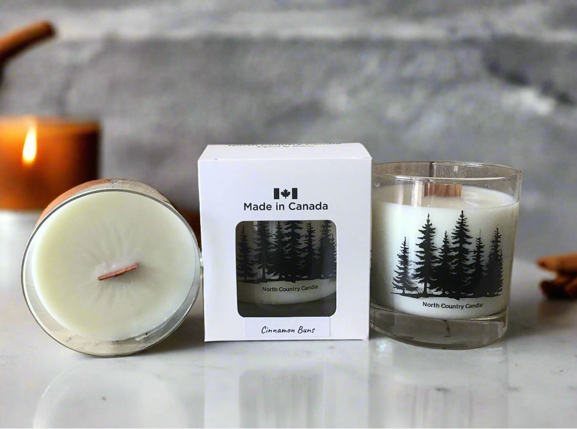 Cinnamon Buns - 10 oz Whiskey Glass candle - Gift Boxed