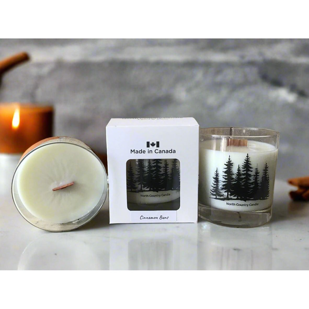 Cinnamon Buns - 10 oz Whiskey Glass candle - Gift Boxed
