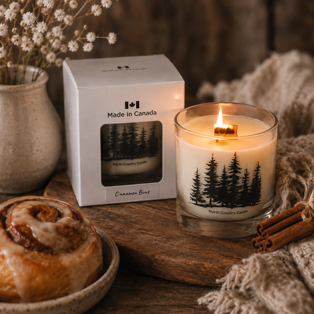 10 oz Whiskey Glass Candle Cinnamon Buns