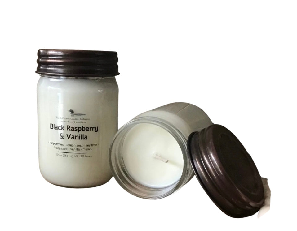 12 oz Black Raspberry + Vanilla Soy Candle