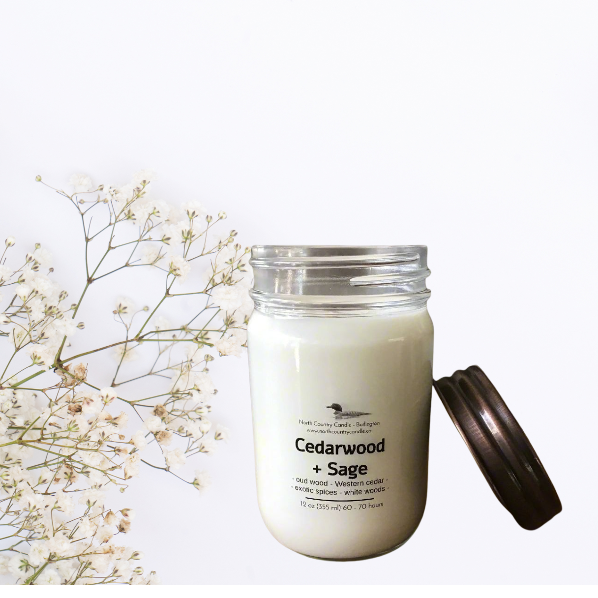 Cedarwood + Sage -Soy Wax Candles