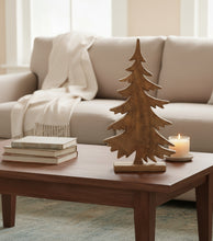 Load image into Gallery viewer, Acacia wood natural holiday Christmas Tree
