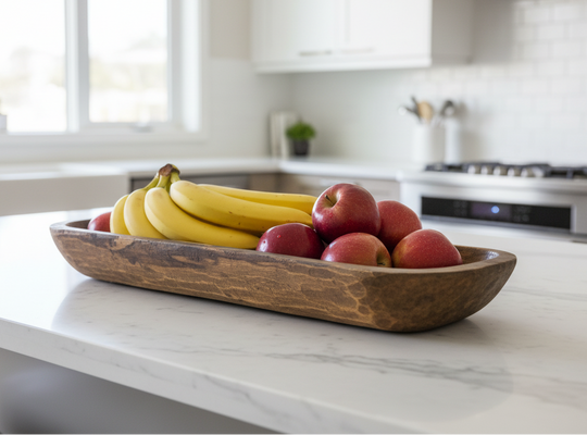 20 inch Mango Wood Bowl-Antique Walnut