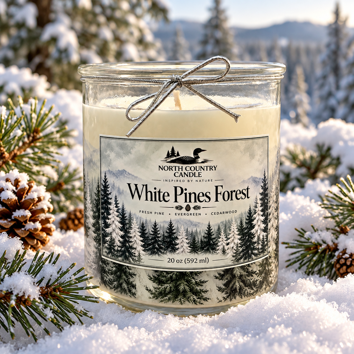 White Pine Forest | 20 oz Christmas Soy Wax Candle