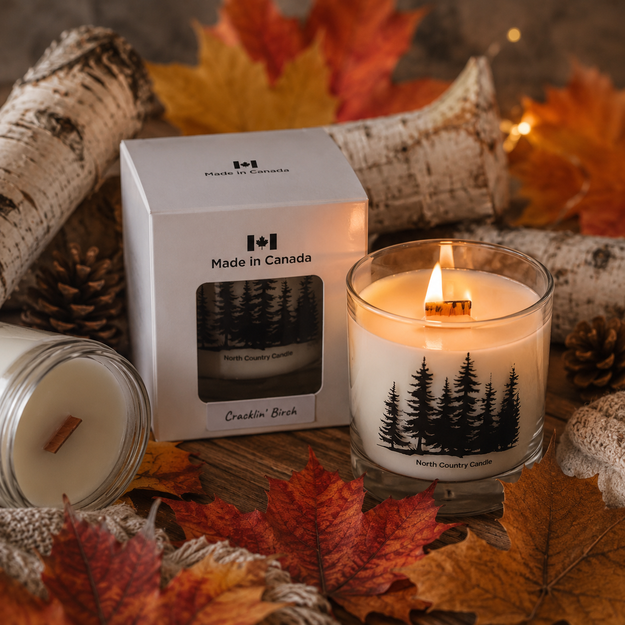Cracklin Birch - 10 oz Whiskey Candle