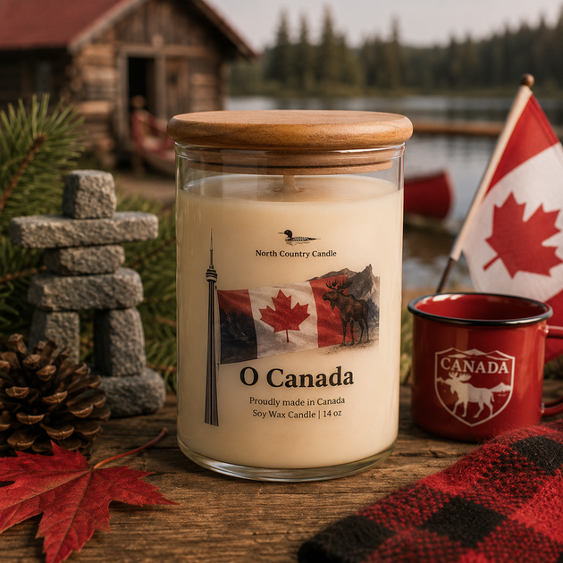 30 oz Tall Cylinder Soy Candle called O Canada