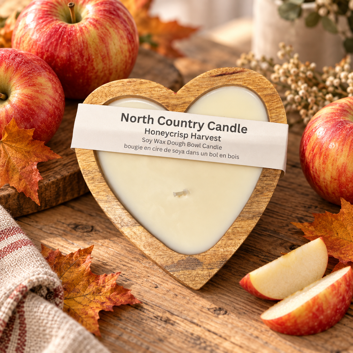 Honeycrisp Harvest -Sweetheart Dough Bowl Candle