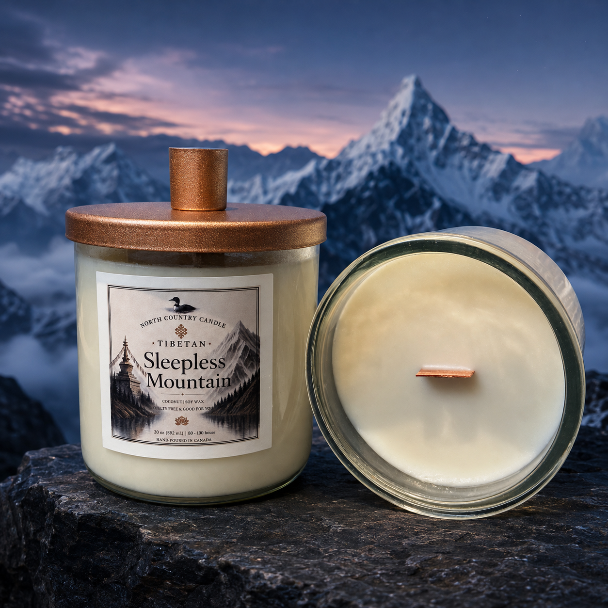 Sleepless Mountain - 20 oz Luxury Coconut Wax Candle