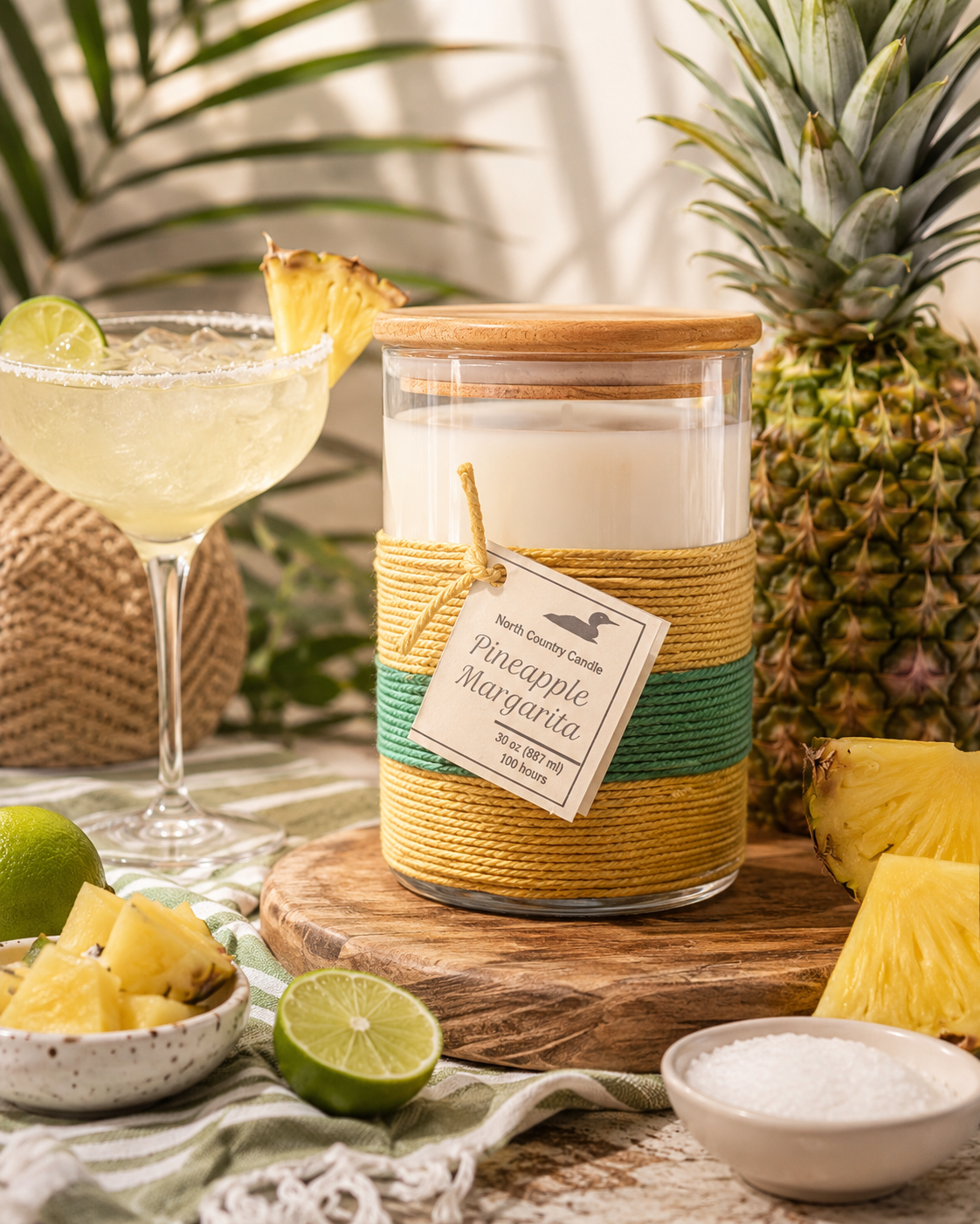 30 oz Cylinder Candle- Pineapple Margarita