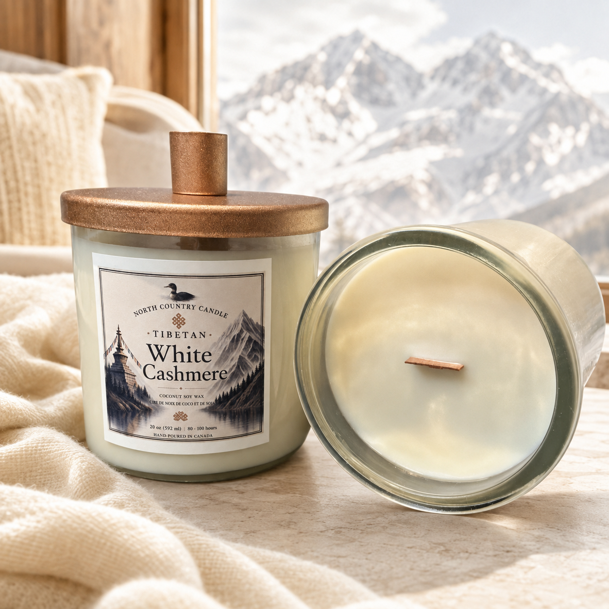 White Cashmere - 20 oz Luxury Coconut Wax Candle