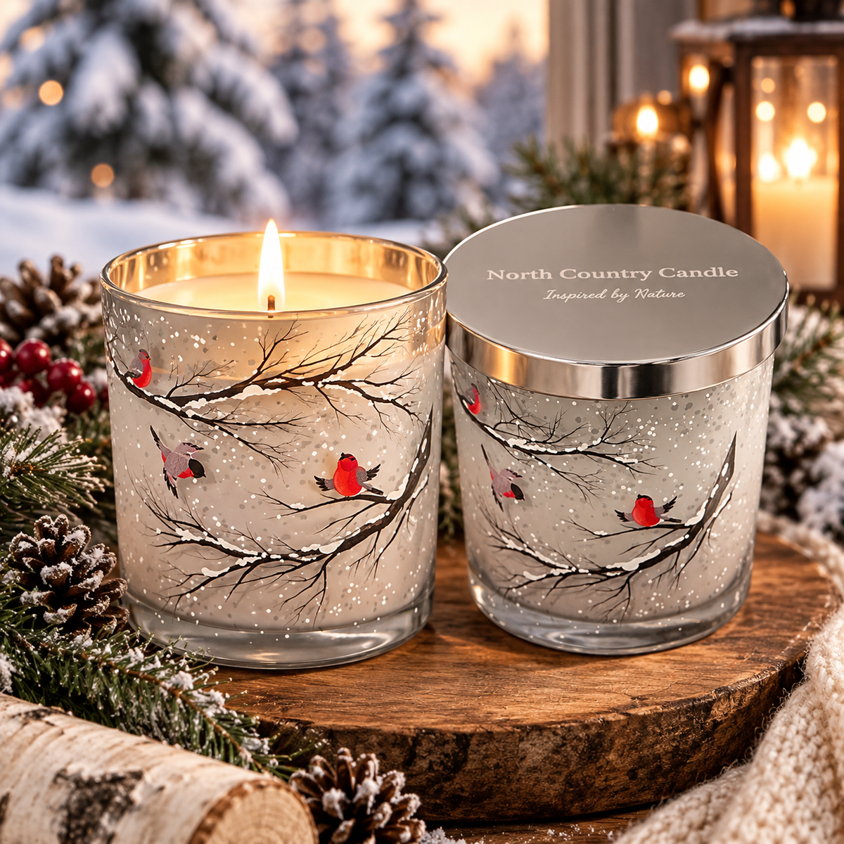 Cardinal 10 oz Soy Wax Candle – Cranberry Spiced | Christmas Candle
