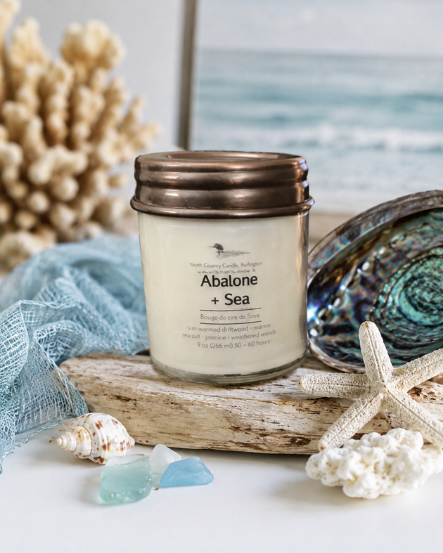 Abalone + Sea -9 oz Soy Wax Candle