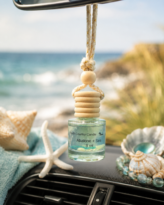 Abalone + Sea Glass Hanging Car Diffuser