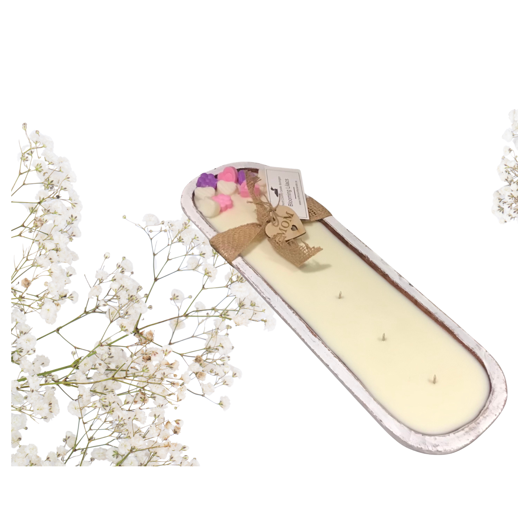 Mother’s Day - 20 inch Distressed Dough Bowl Candle