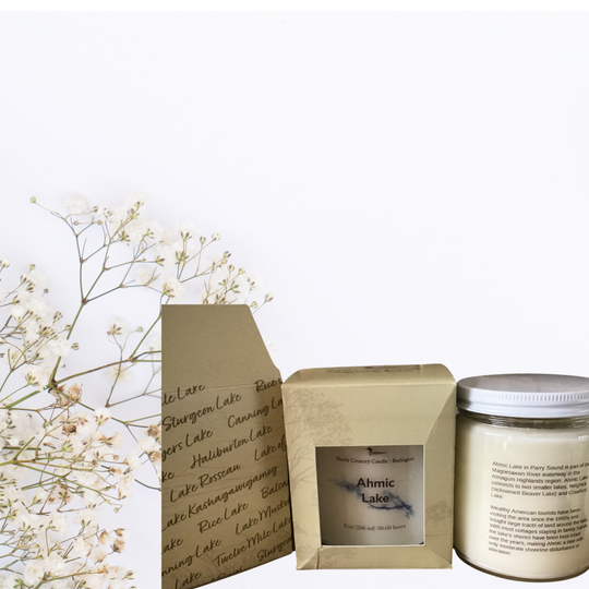 Ahmic Lake gift boxed soy Candle