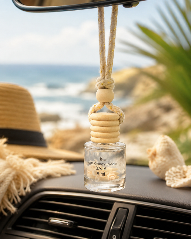 BAJA-8 ml Hanging Glass Bottle Car Freshener