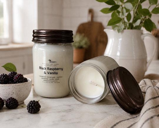 Black Raspberry + Vanilla 12 oz Soy Wax Candle