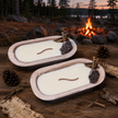 Crackling Campfire 9 inch Decorated Dough Bowl Candle