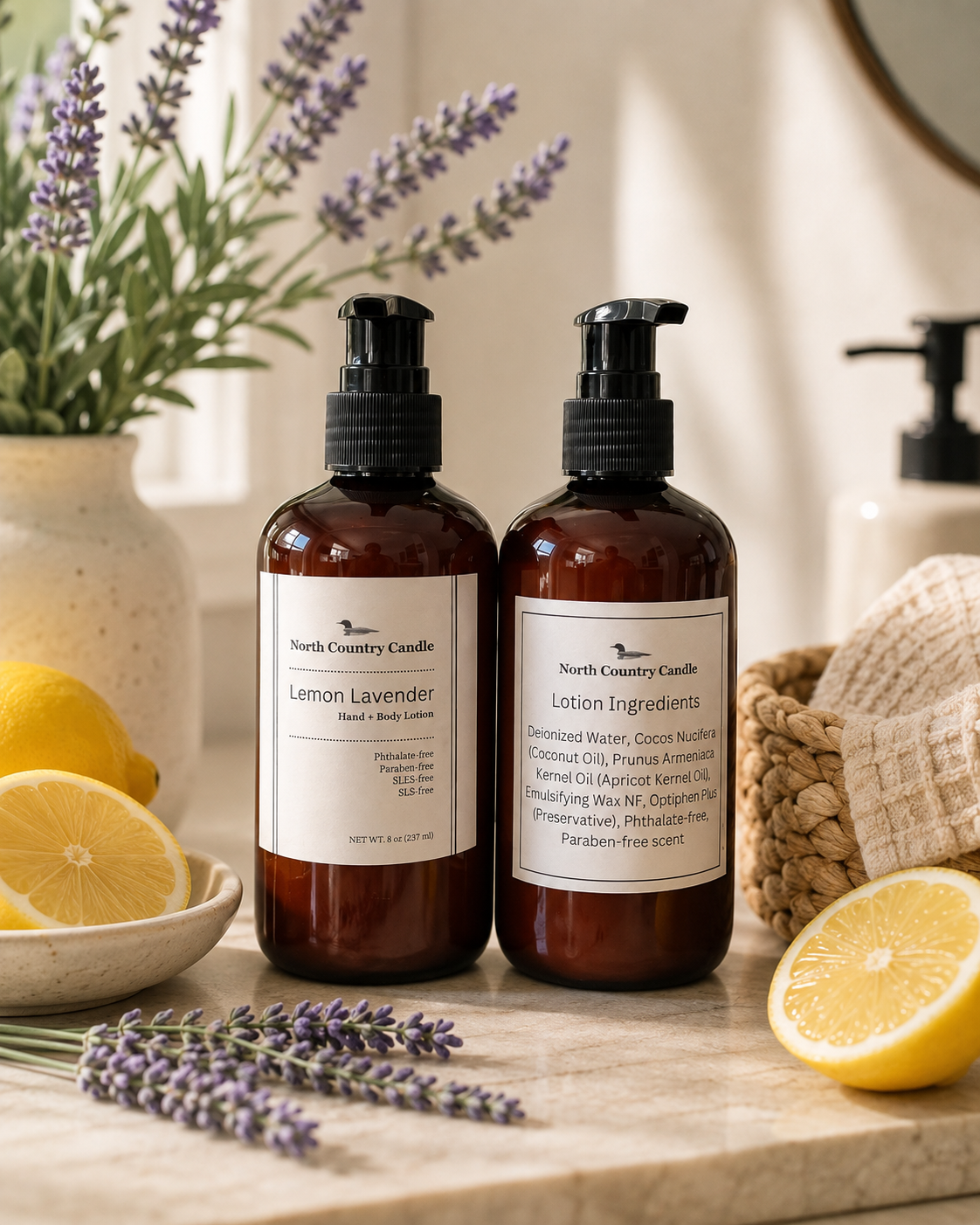 Lemon Lavender - Hand + Body Lotion - 8 oz