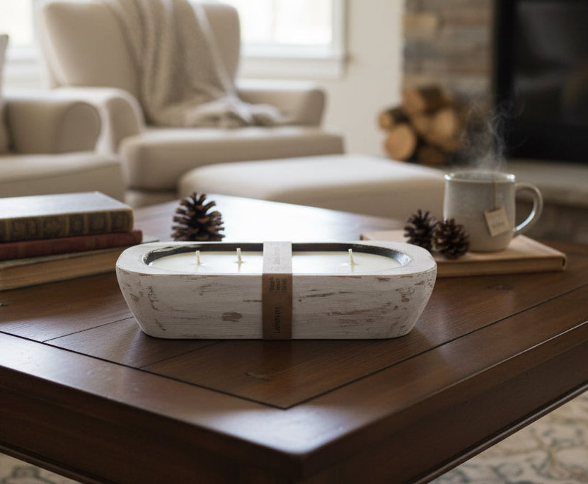 Lakeside Mornings - Distressed Linen Dough Bowl