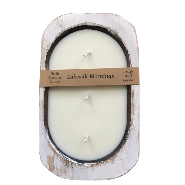 Distressed Linen Lakeside Morning Dough Bowl Candle