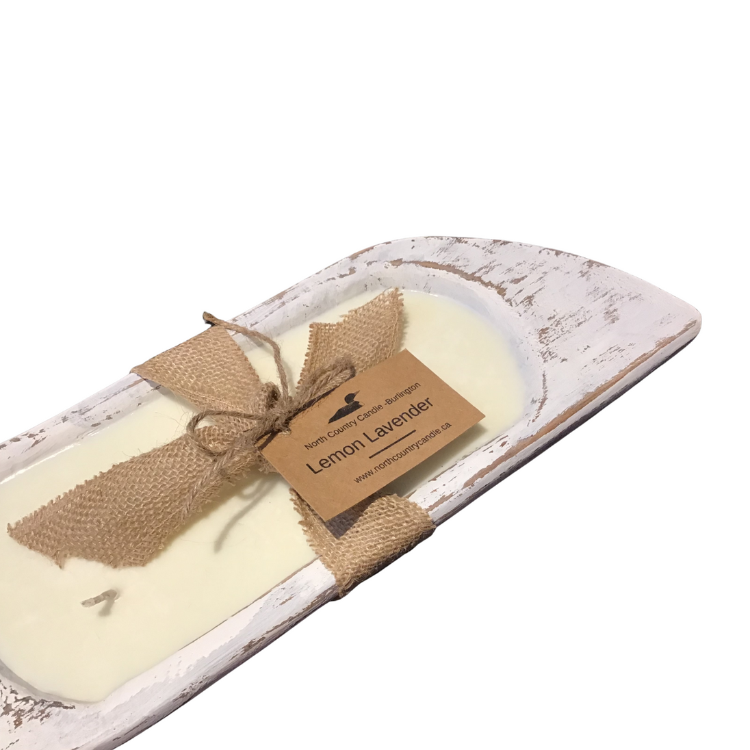 Distressed Linen Dough Bowl-Lemon Lavender