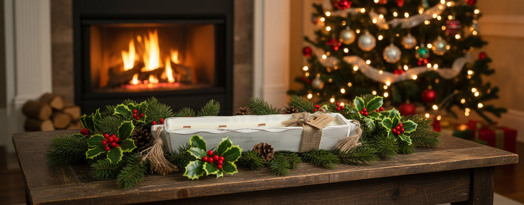 Cracklin’ Birch - Distressed Mango Wood Candle Tray