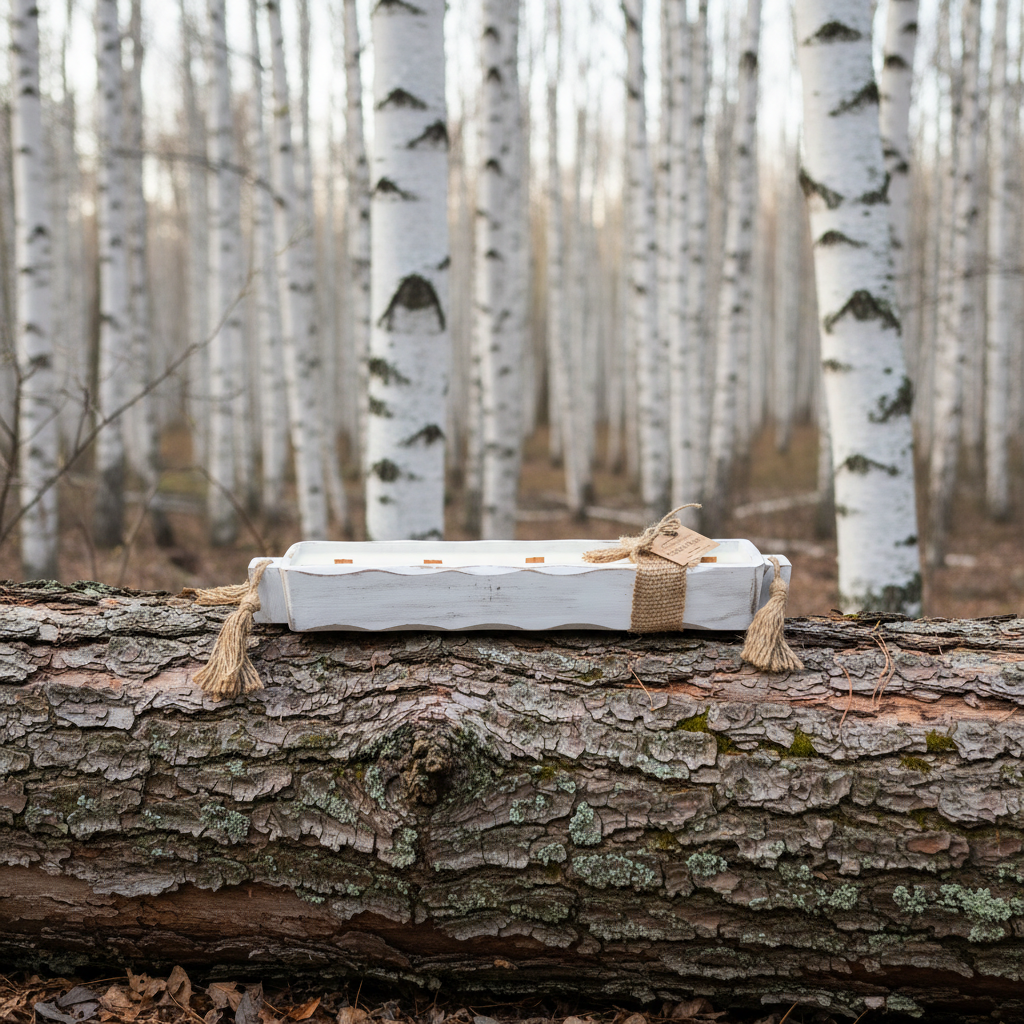 Distressed Mango Wood Tray - Cracklin’ Birch