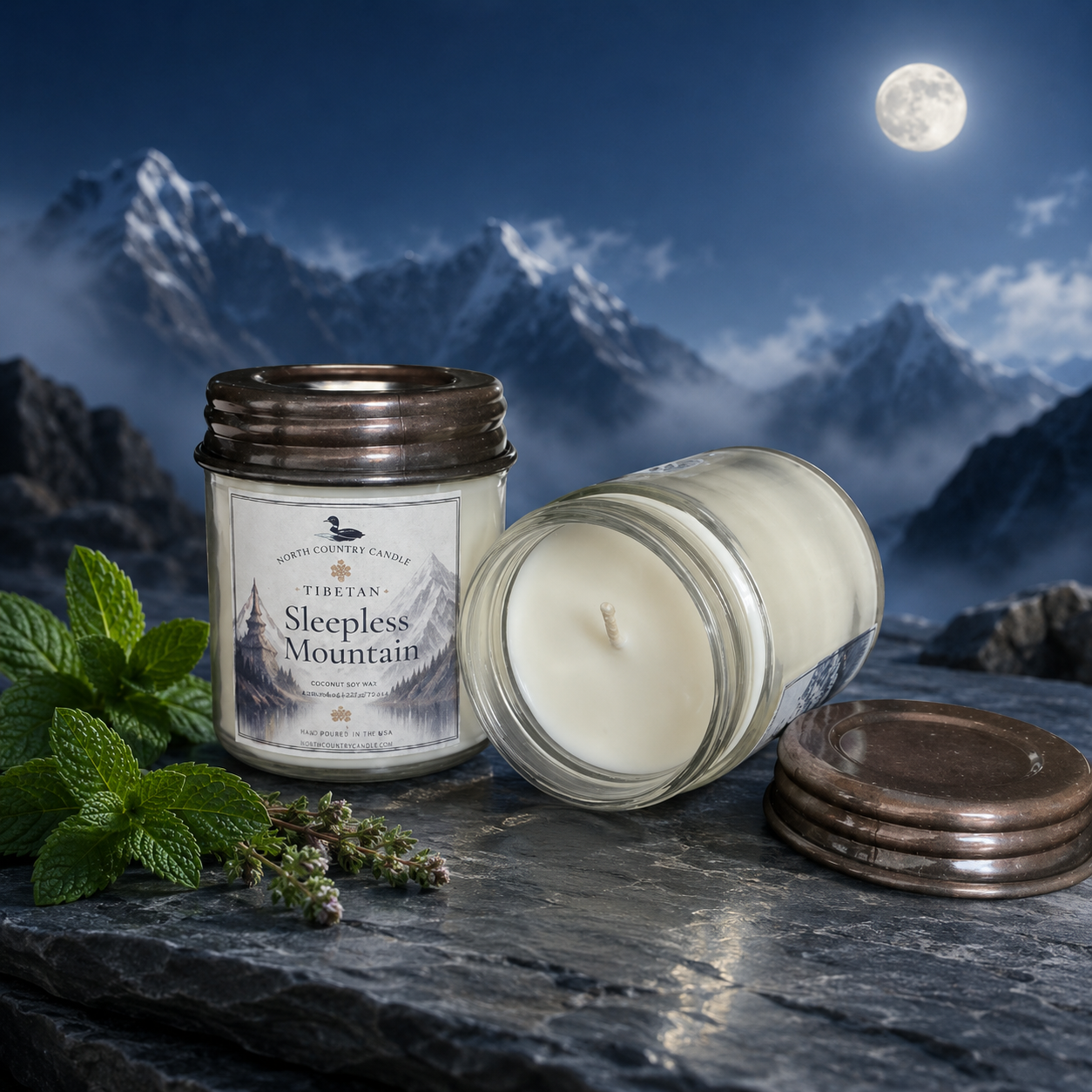 Sleepless Mountain - 9 oz Luxury Coconut Wax Candle