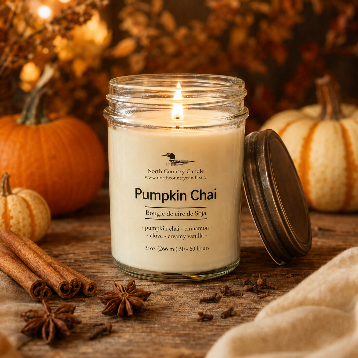 Pumpkin Chai - 9 oz Soy Wax Candle
