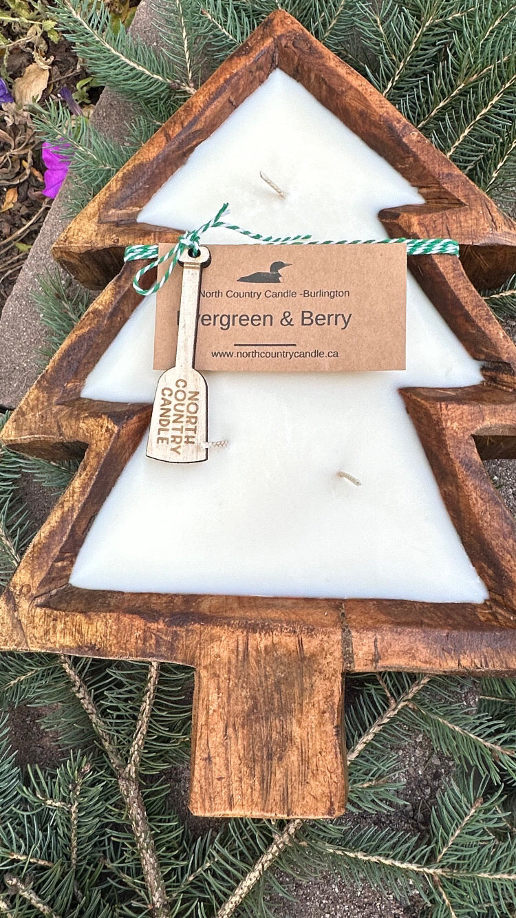 Evergreen & Berry Holiday Tree Soy Candle