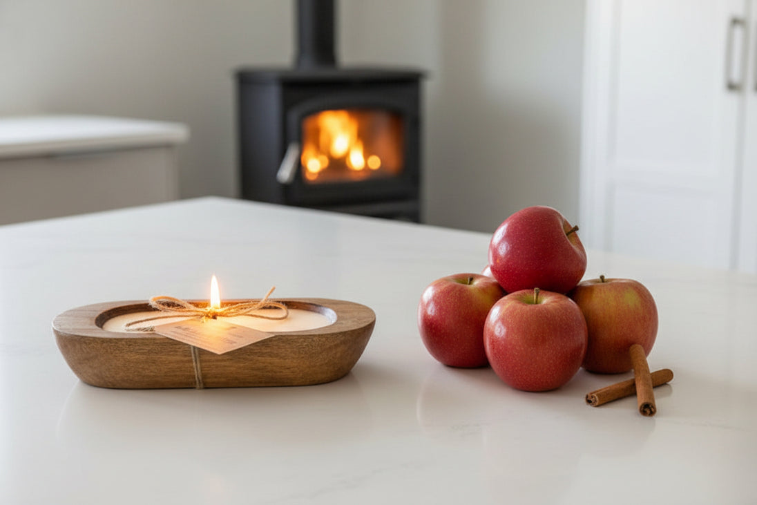 Farmhouse Kitchen Wood Wick Dough Bowl Candle