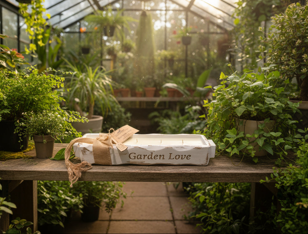Garden Love - Distressed Candle Tray