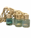Hanging Car Fresheners -Glass Bottle Wooden Lid