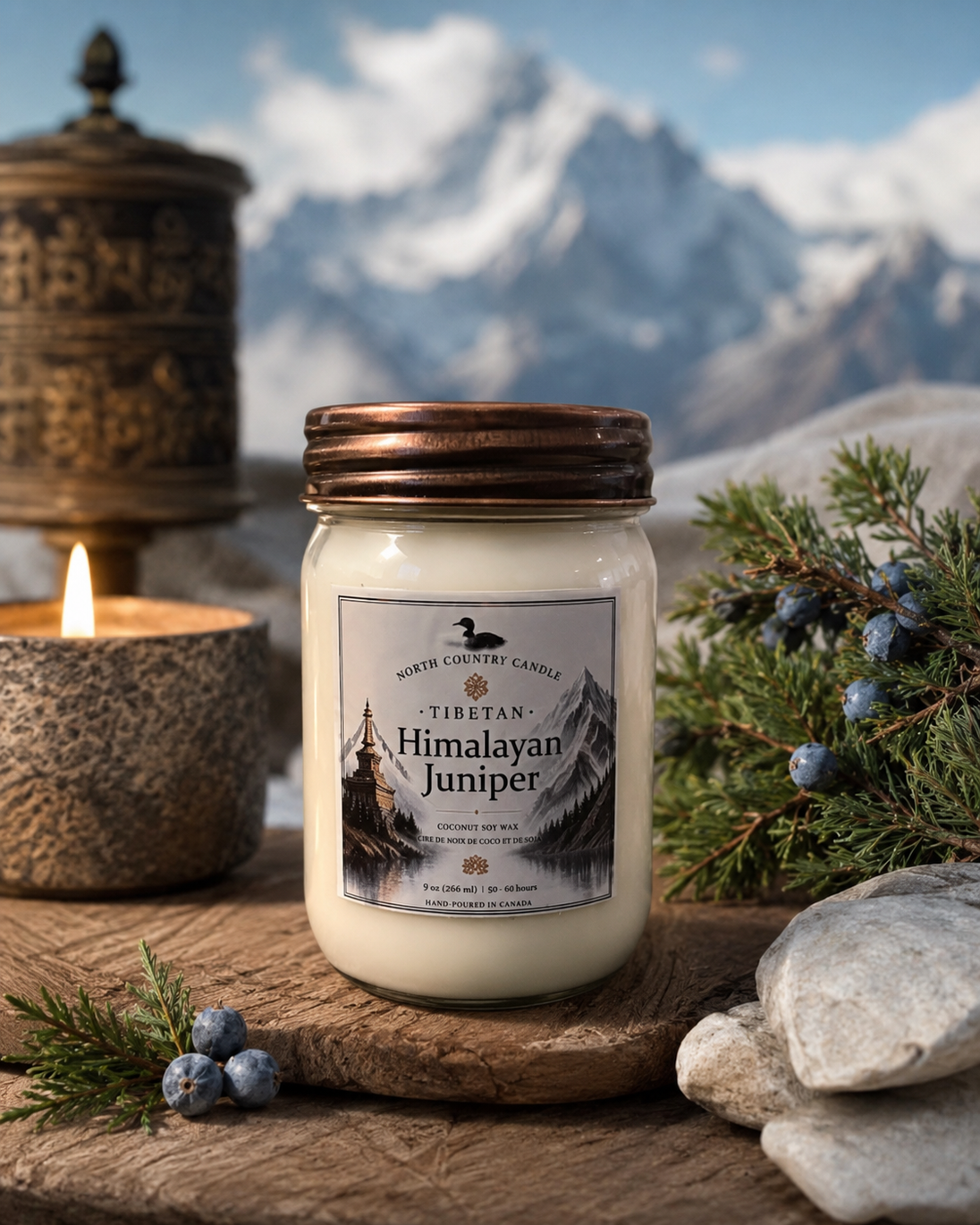 Himalayan Juniper - 12 oz Coconut Wax Candle