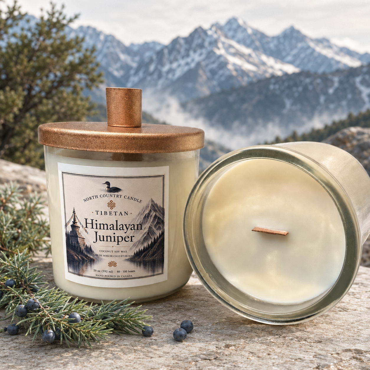 Himalayan uniper -20 oz Luxury Coconut Wax Candle