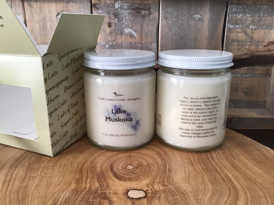 Lake Muskoka - 9 oz Soy Candle - Gift Boxed