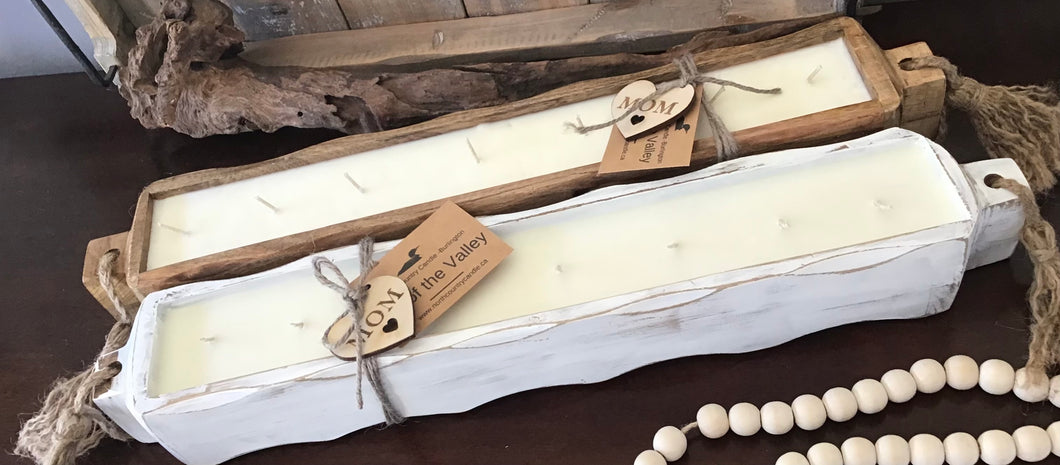 Lily of the Valley - Mango Wood Custom Candle Trays