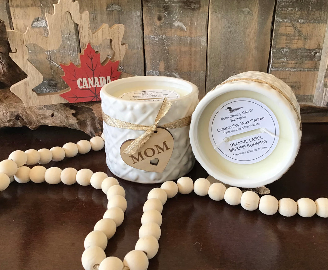Lily of the Valley -White Ceramic Soy Candle