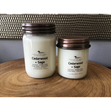 Load image into Gallery viewer, Cedarwood + Sage - 12 oz Soy Wax Candle
