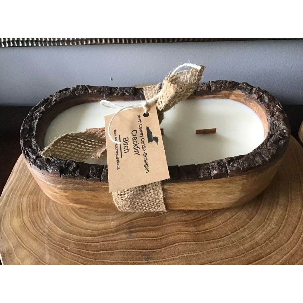 Live Edge Dough Bowl Candles