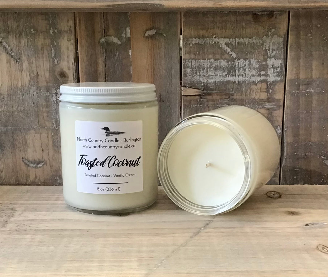 Toasted Coconut - 8 oz Soy Wax Candle