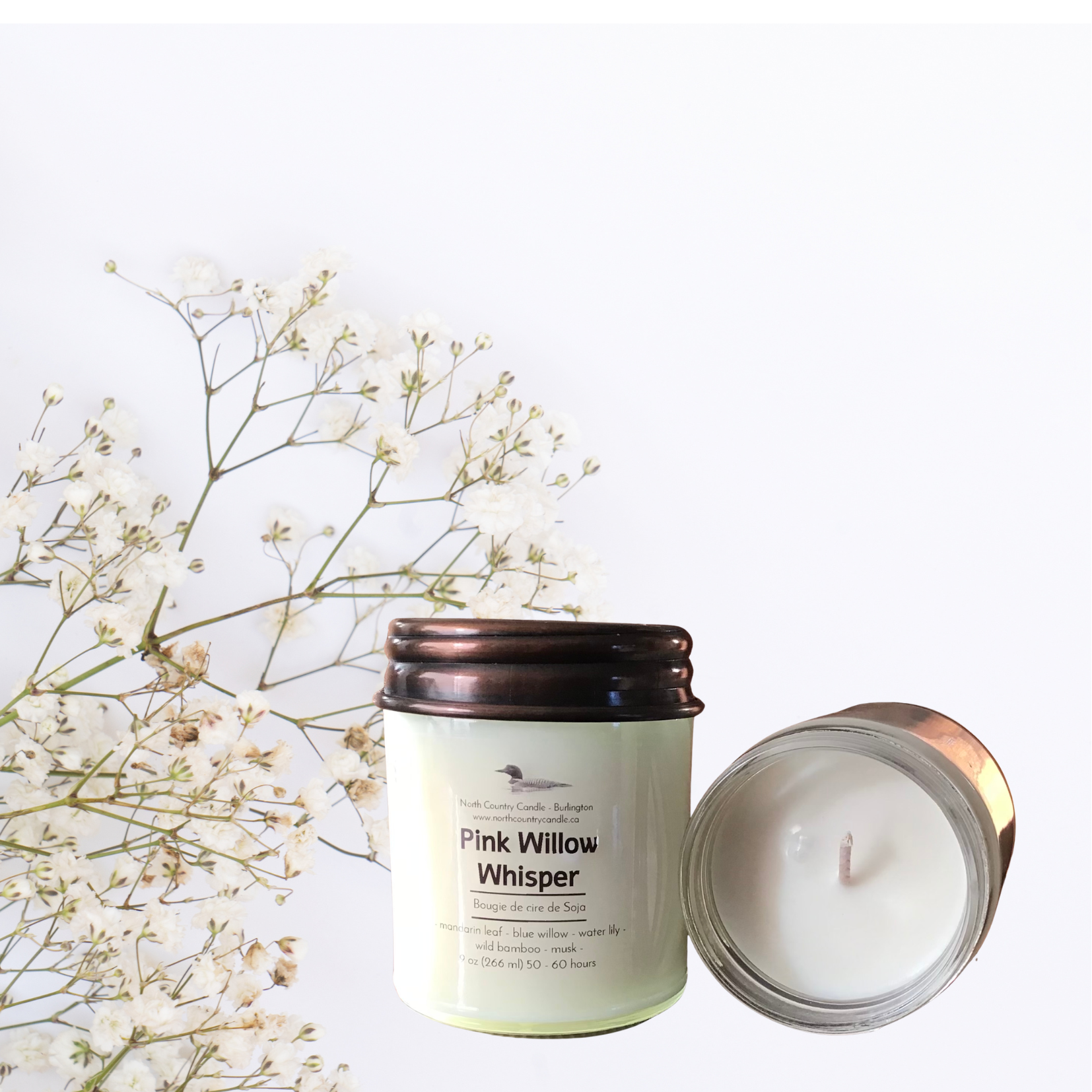 Pink Willow Whisper - Soy Wax Candles