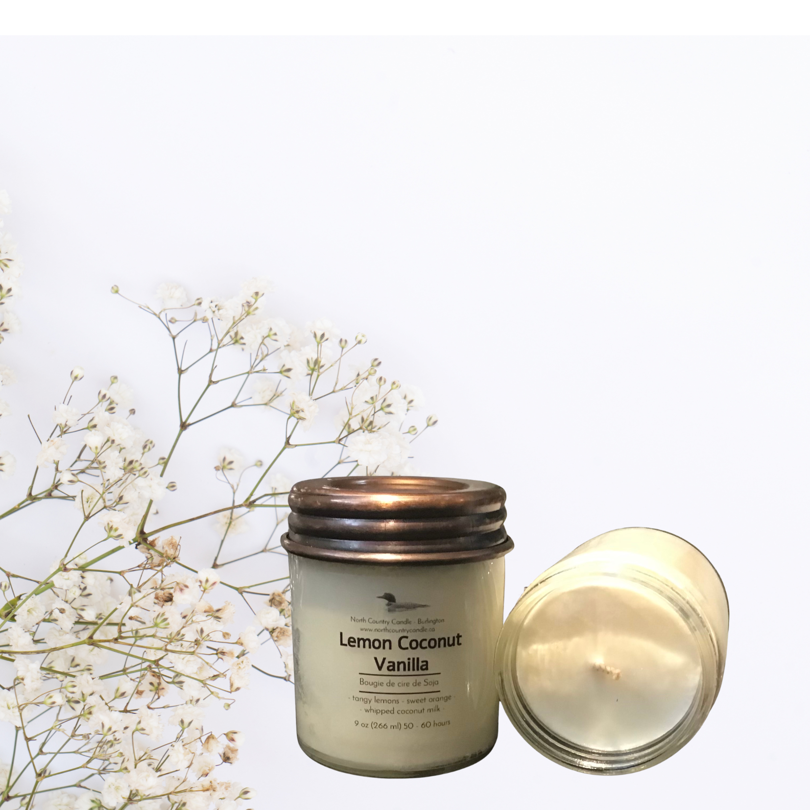 Lemon Coconut Vanilla - 9 oz Soy Candle