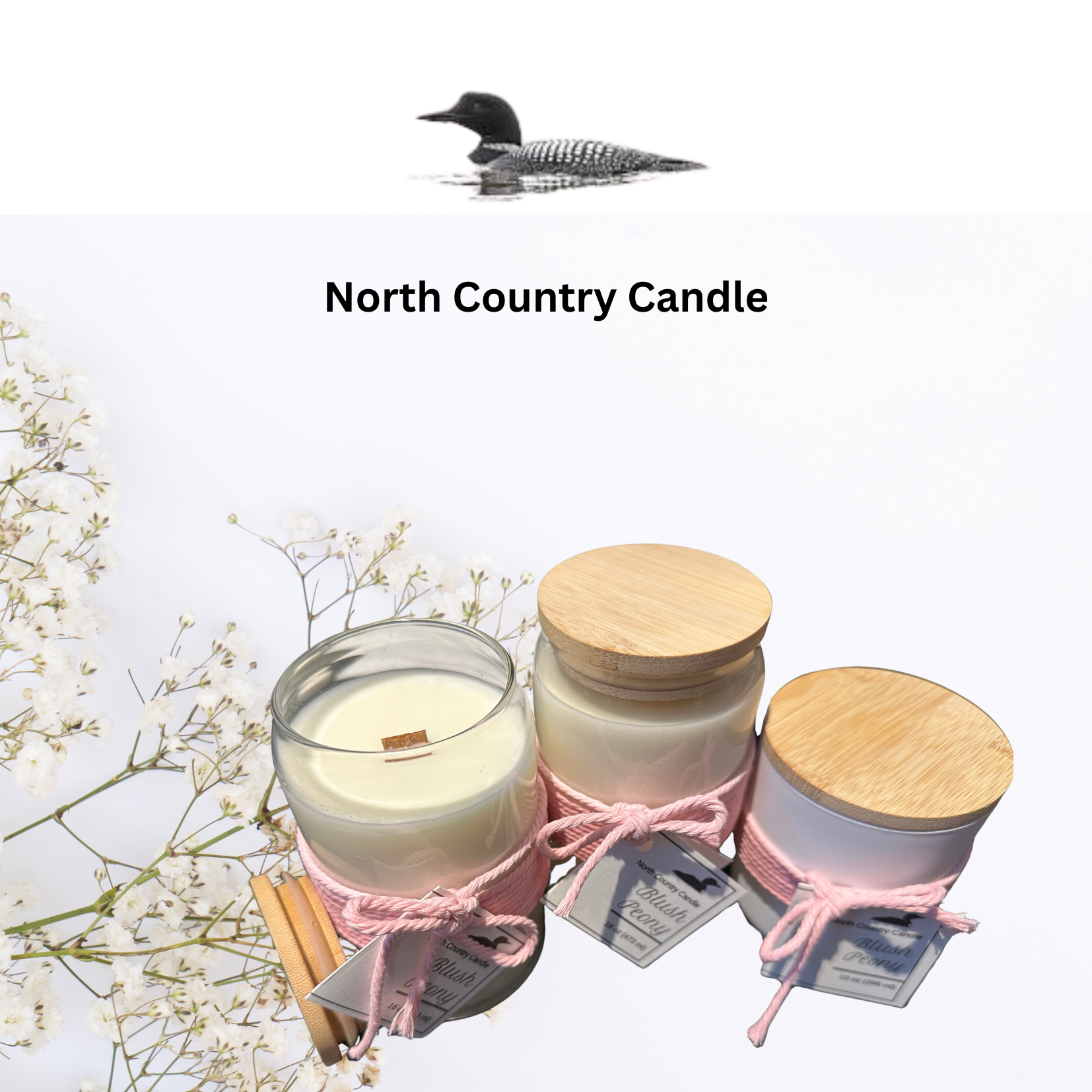 Blush Peony Soy Wax Candles
