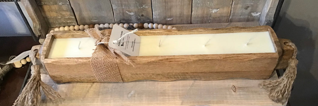 Mango wood dough bowl candle trays