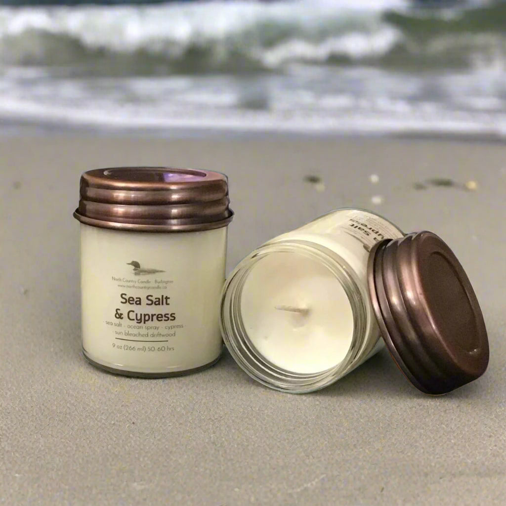 Sea Salt & Cypress - 9 oz Soy Candle - Best Seller!