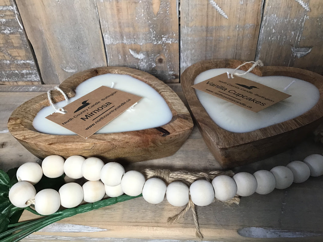 Sweetheart Mango Wood Dough Bowls