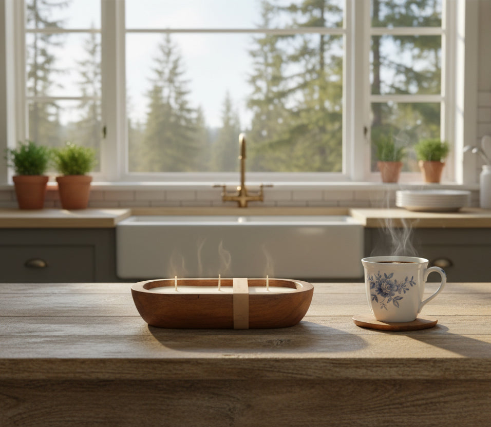 Lakeside Mornings Dough Bowl Candle